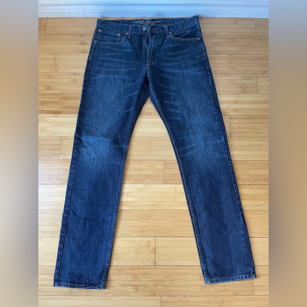 American Eagle Outfitters Dark Blue Straight Jeans